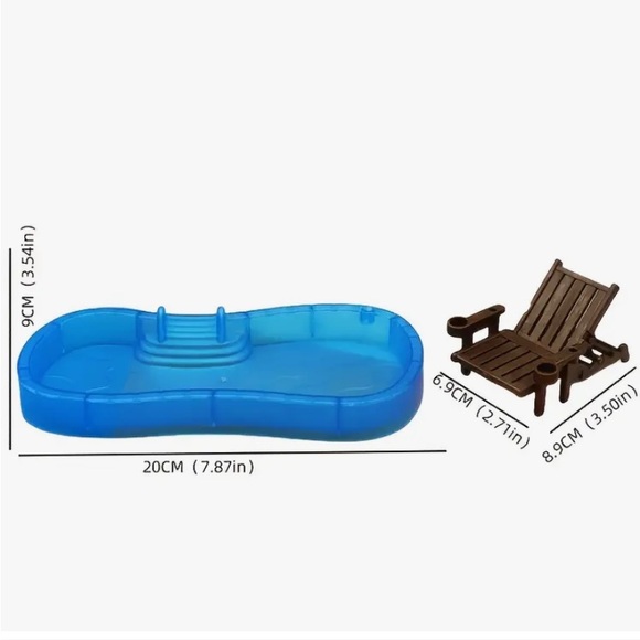 Miniature Doll House Pool + More - Picture 2 of 16